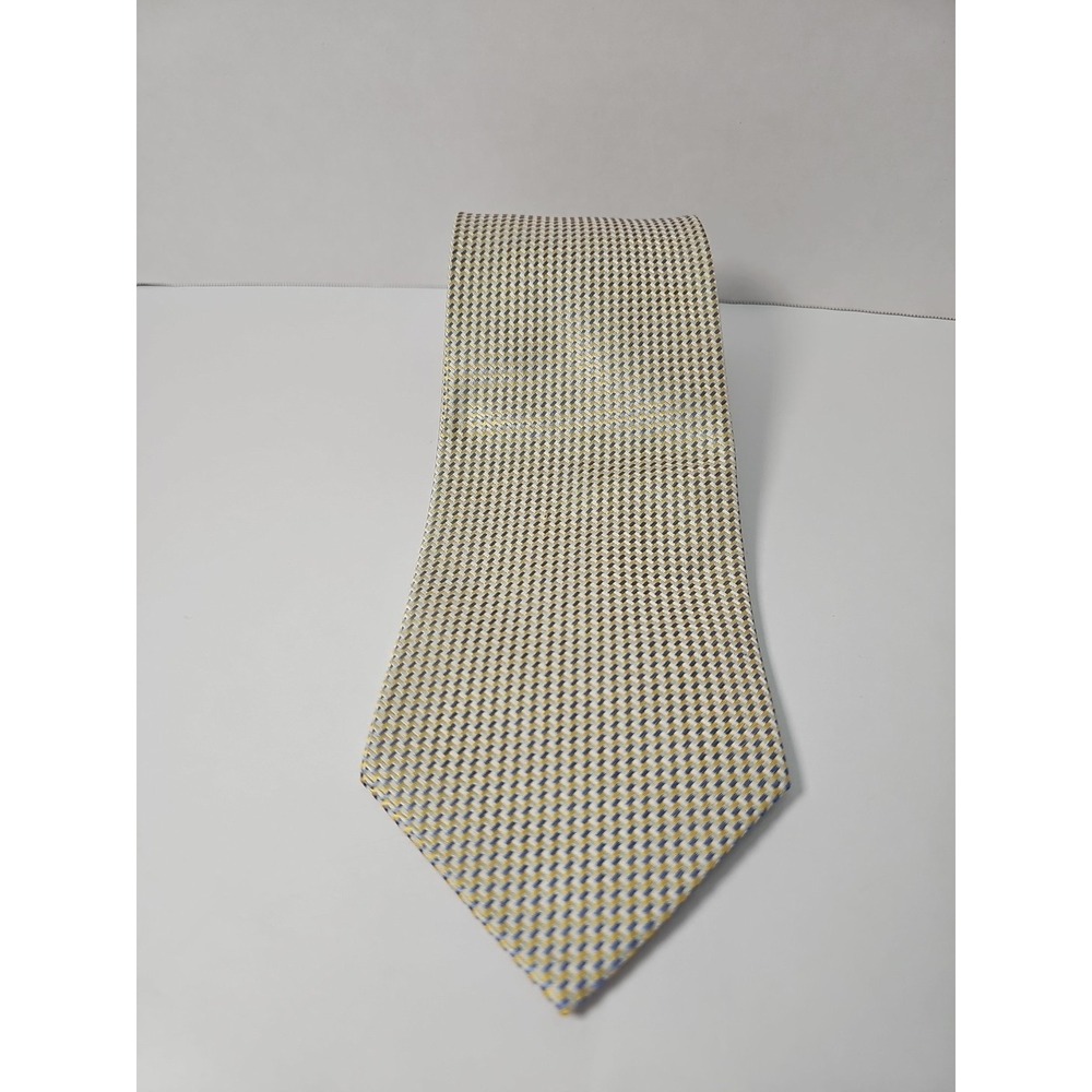 Dicappi Collection Tie 100% Polyester Yellow And  Blue‎